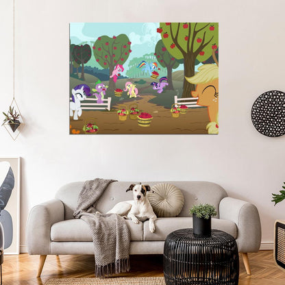 Characters Funny My Little Pony Friendship Is Magic Cute Beautiful Cartoon Art Wall Art Print Poster