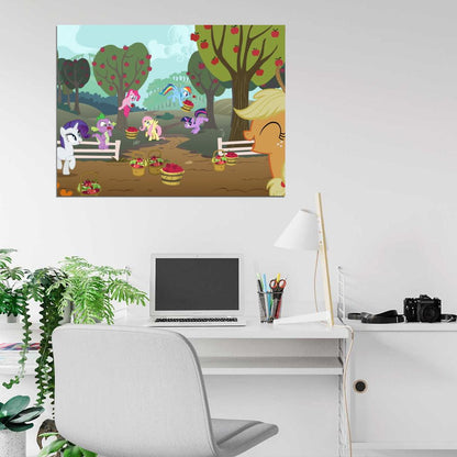 Characters Funny My Little Pony Friendship Is Magic Cute Beautiful Cartoon Art Wall Art Print Poster