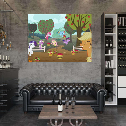 Characters Funny My Little Pony Friendship Is Magic Cute Beautiful Cartoon Art Wall Art Print Poster