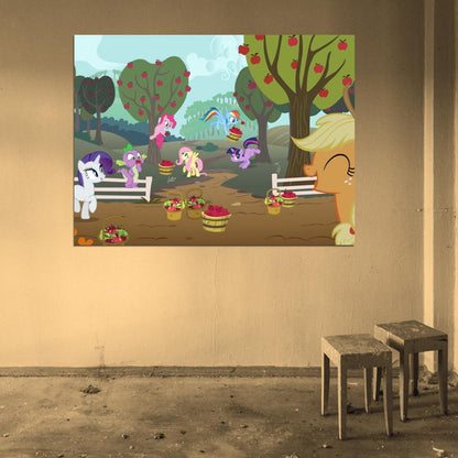 Characters Funny My Little Pony Friendship Is Magic Cute Beautiful Cartoon Art Wall Art Print Poster