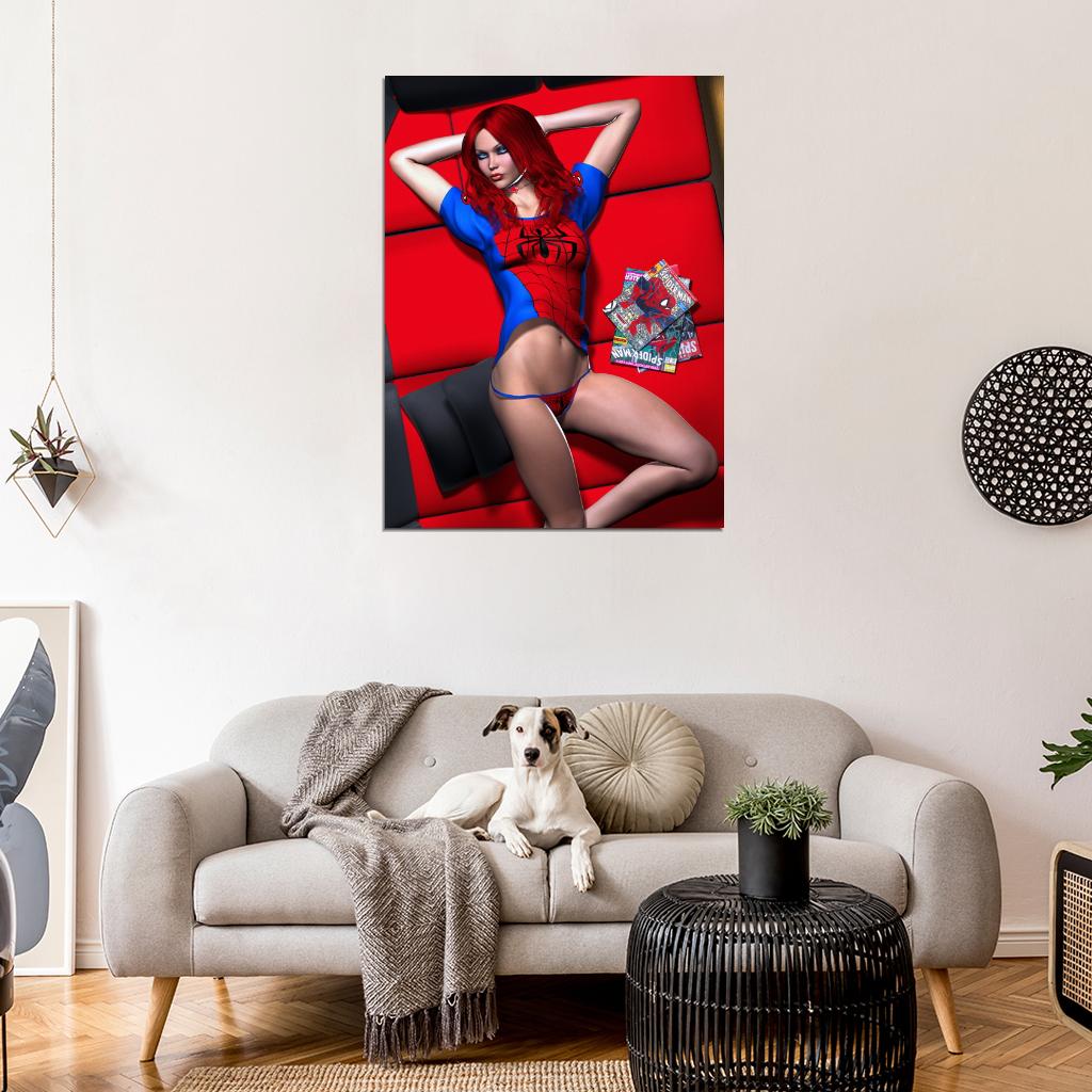 Mary Jane Watson Hot CG Art Sexy Panties Wall Art Print Poster