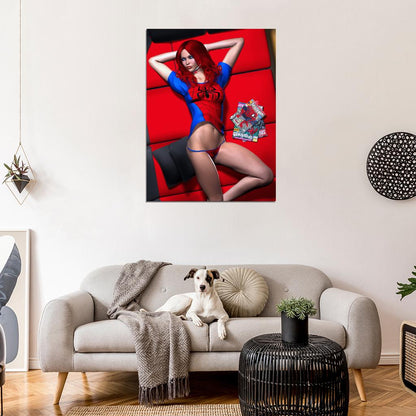 Mary Jane Watson Hot CG Art Sexy Panties Wall Art Print Poster