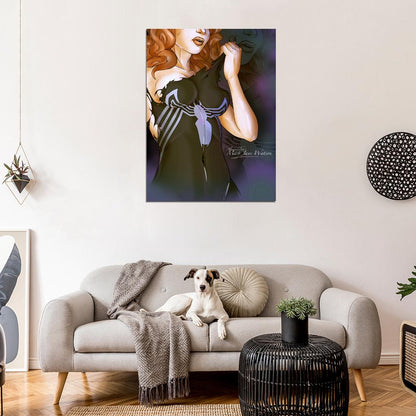 Mary Jane Watson Venom Symbiote Hot Nude Sexy Awesome Art Wall Art Print Poster