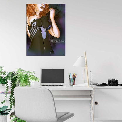 Mary Jane Watson Venom Symbiote Hot Nude Sexy Awesome Art Wall Art Print Poster