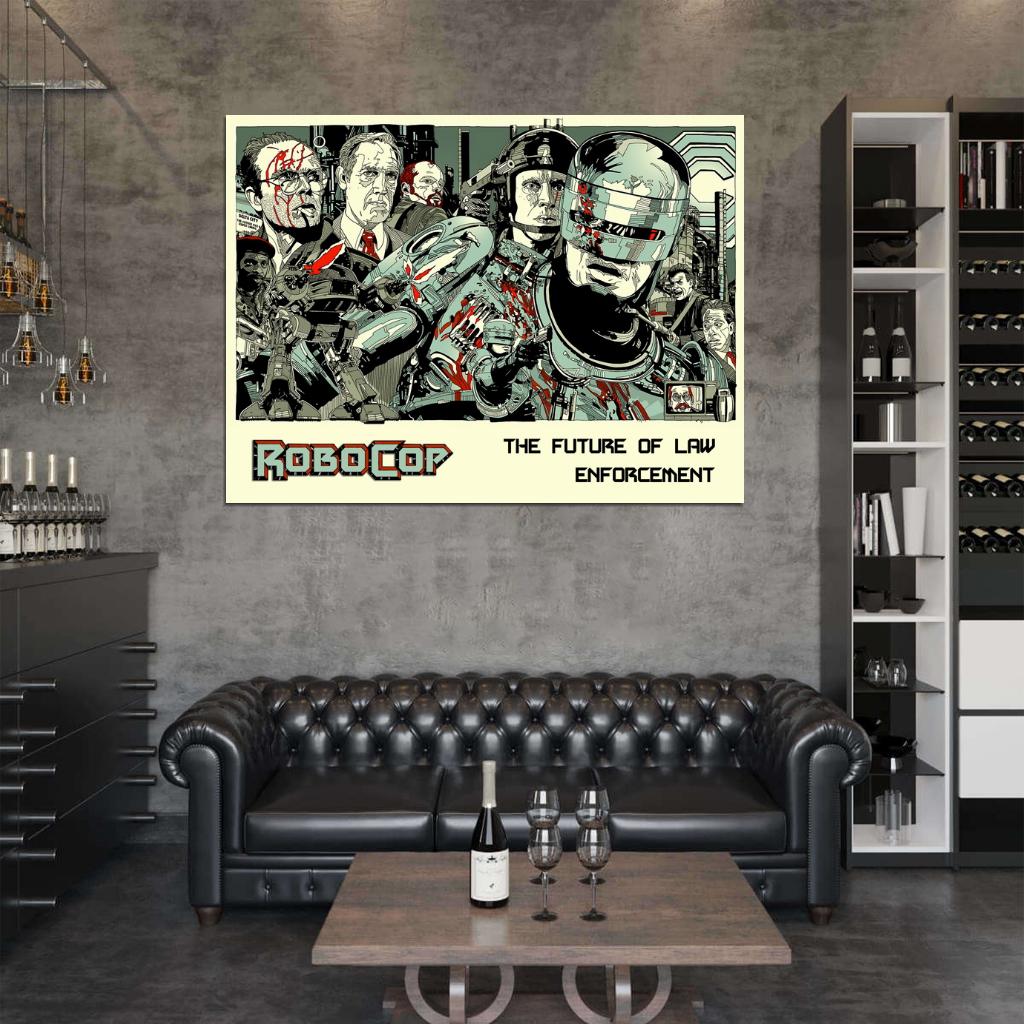 Robocop 1987 Movie Characters Awesome Art Wall Art Print Poster
