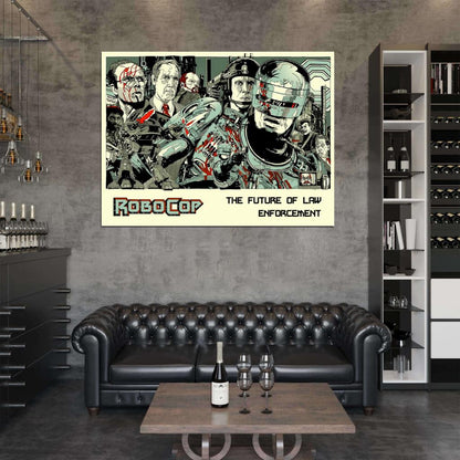 Robocop 1987 Movie Characters Awesome Art Wall Art Print Poster