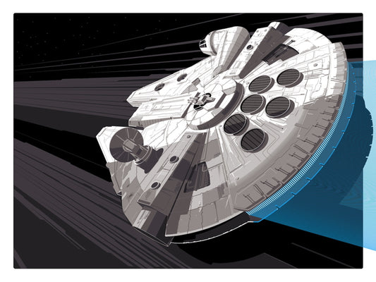 Millennium Falcon Star Wars Movie Awesome Art Wall Art Print Poster