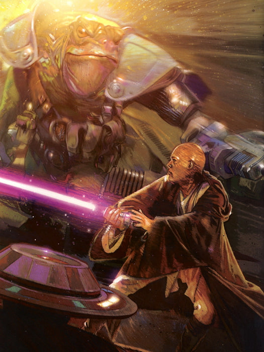 Mace Windu Jedi Lightsaber Fight Star Wars Movie Awesome Art Wall Art Print Poster