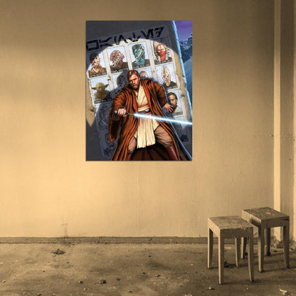 Obi-Wan Kenobi Tatooine Jedi Lightsaber Star Wars Movie Awesome Art Wall Art Print Poster