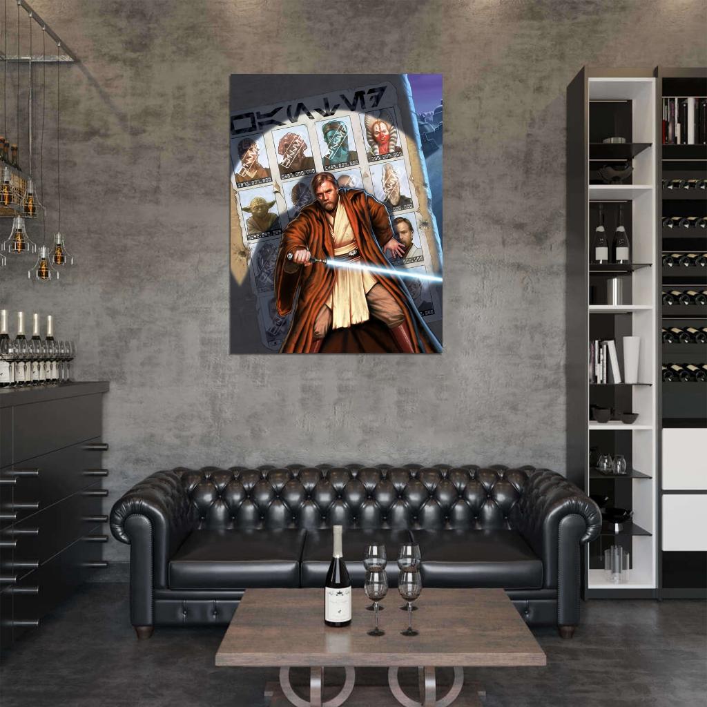 Obi-Wan Kenobi Tatooine Jedi Lightsaber Star Wars Movie Awesome Art Wall Art Print Poster