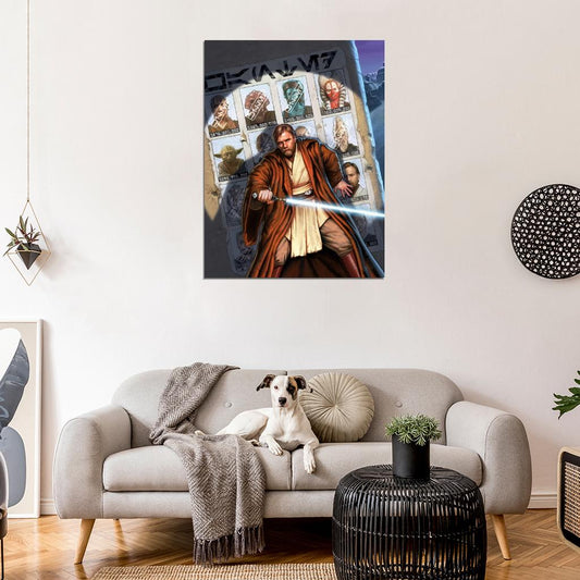Obi-Wan Kenobi Tatooine Jedi Lightsaber Star Wars Movie Awesome Art Wall Art Print Poster