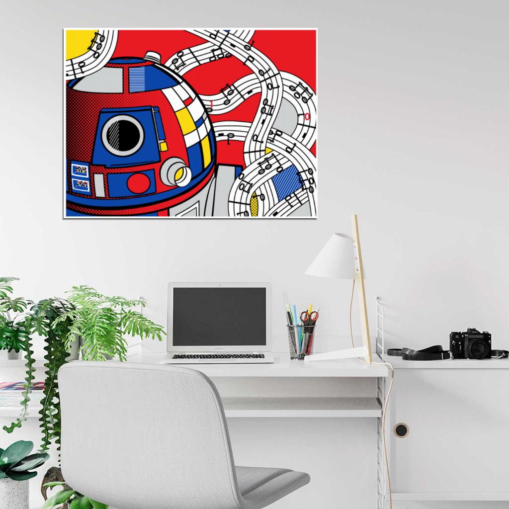 R2-D2 Cool Star Wars Movie Awesome Art Wall Art Print Poster