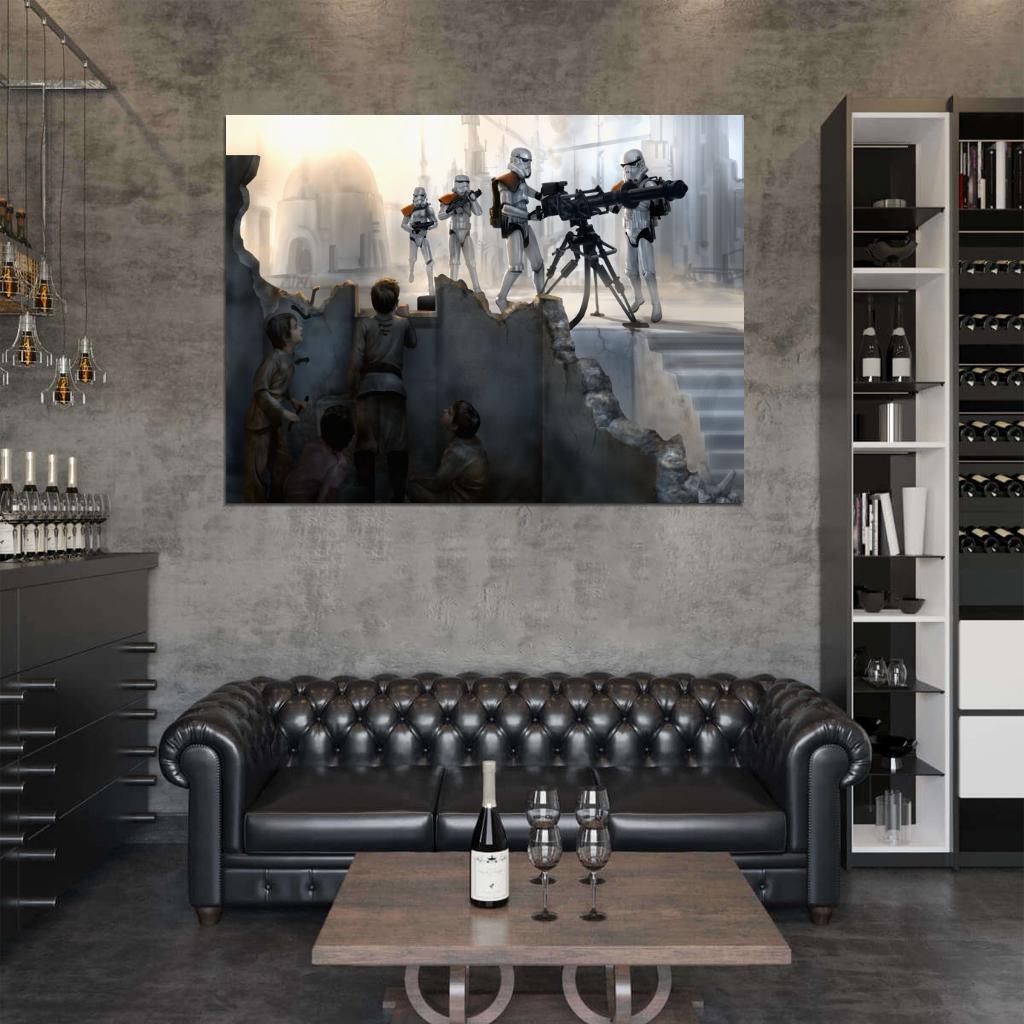 Imperial Stormtroopers Weapon Star Wars Movie Awesome Art Wall Art Print Poster