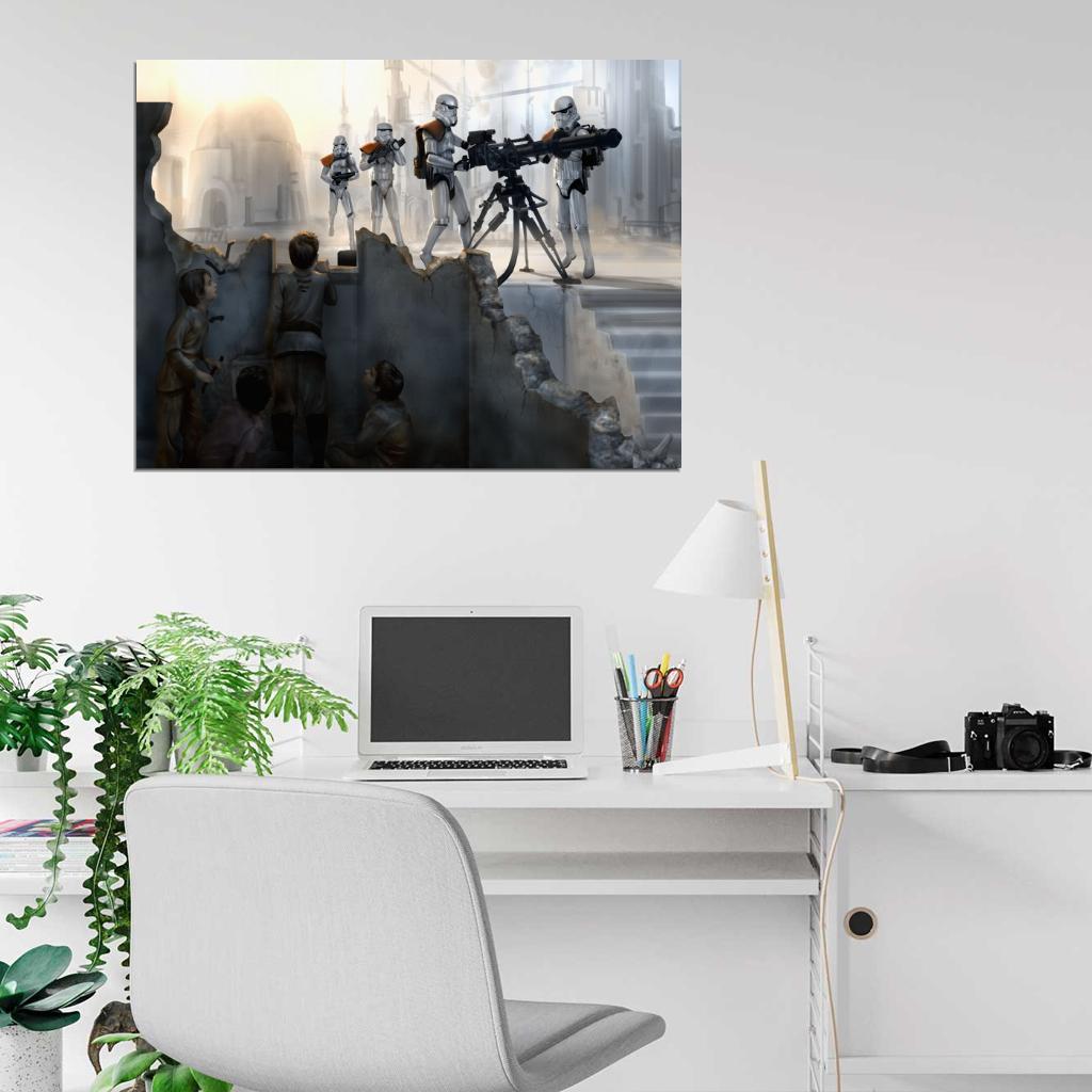 Imperial Stormtroopers Weapon Star Wars Movie Awesome Art Wall Art Print Poster