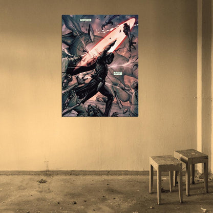 Darth Vader Lightsaber Fight Battle Sith Lord Star Wars Movie Awesome Art Wall Art Print Poster