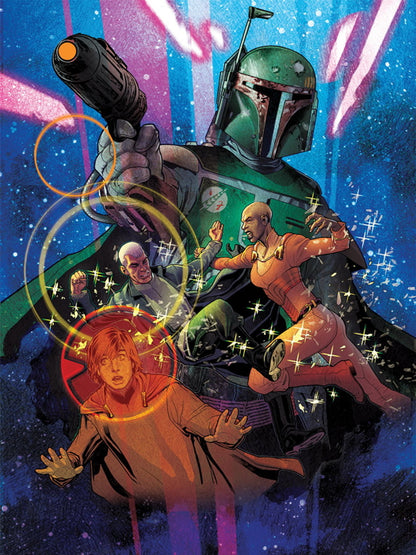 Boba Fett Mandalorian Warrior Bounty Hunter Star Wars Movie Awesome Art Wall Art Print Poster