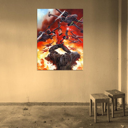 Emperor's Royal Imperial Guard X-wing Battle Retro Star Wars Movie Awesome Art Wall Art Print Poster