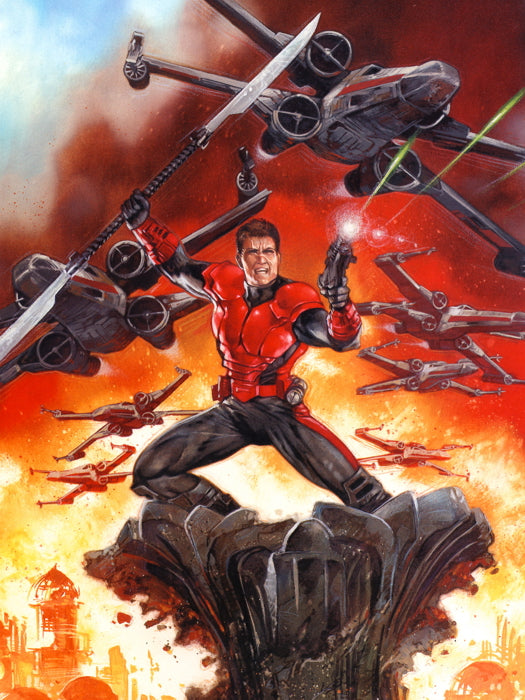 Emperor's Royal Imperial Guard X-wing Battle Retro Star Wars Movie Awesome Art Wall Art Print Poster