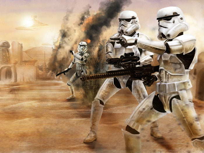 Stormtroopers Desert Star Wars Movie Awesome Painting Art Wall Art Print Poster