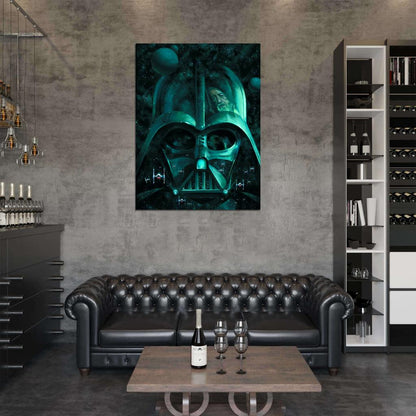 Imperial Fleet TIE Fighters Space Darth Vader Obi-Wan Kenobi Star Wars Movie Awesome Painting Art Wall Art Print Poster