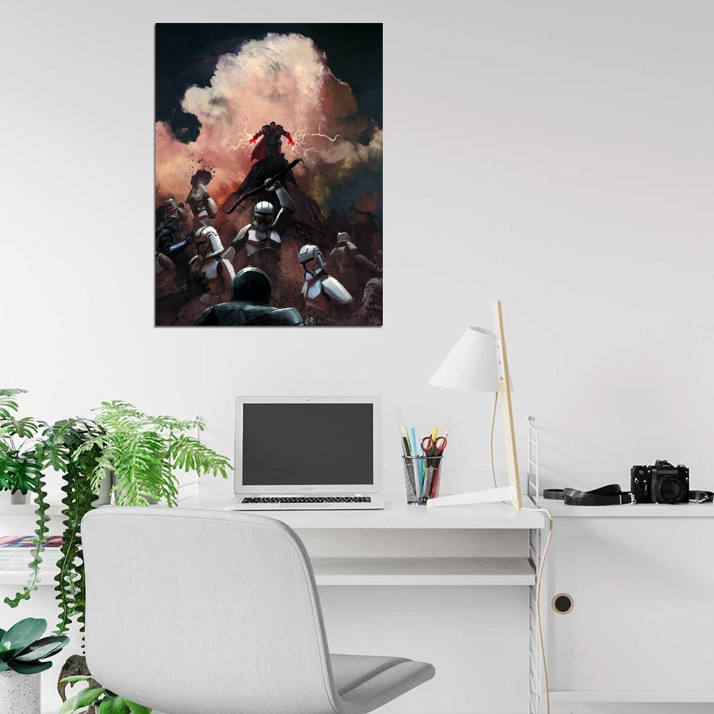 Sith Force Clone Troopers Battle Star Wars Movie Awesome Painting Art Wall Art Print Poster