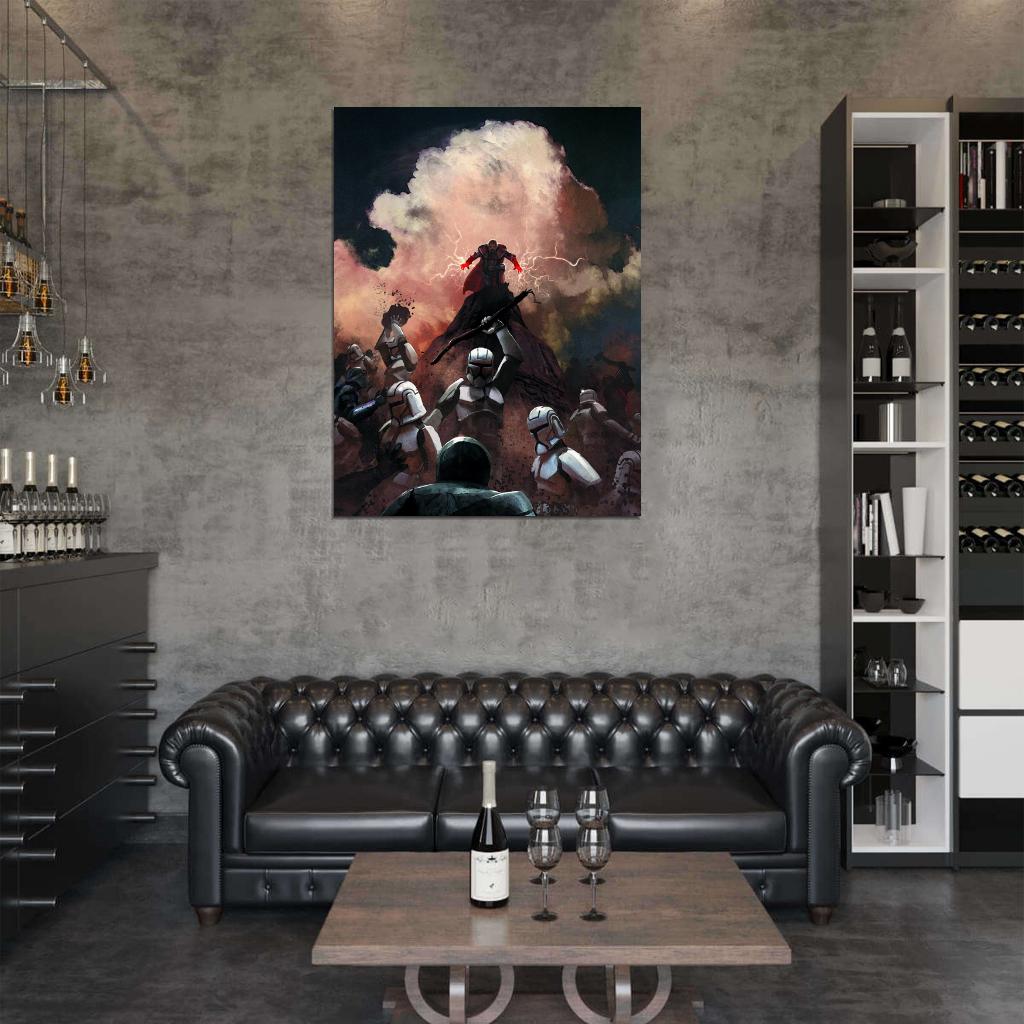 Sith Force Clone Troopers Battle Star Wars Movie Awesome Painting Art Wall Art Print Poster