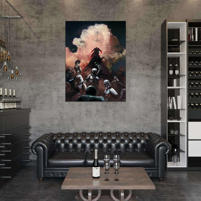 Sith Force Clone Troopers Battle Star Wars Movie Awesome Painting Art Wall Art Print Poster