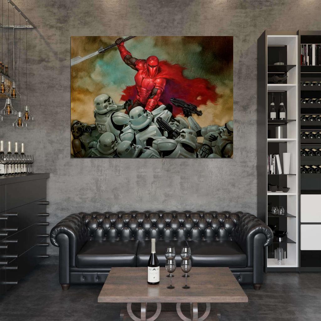 Stormtroopers Emperor's Royal Imperial Guard Battle Star Wars Movie Awesome Painting Art Wall Art Print Poster