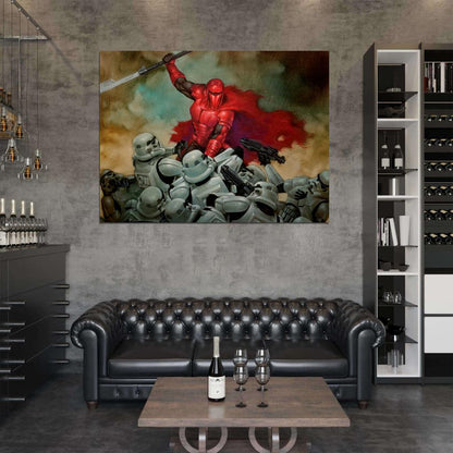 Stormtroopers Emperor's Royal Imperial Guard Battle Star Wars Movie Awesome Painting Art Wall Art Print Poster