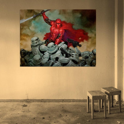 Stormtroopers Emperor's Royal Imperial Guard Battle Star Wars Movie Awesome Painting Art Wall Art Print Poster