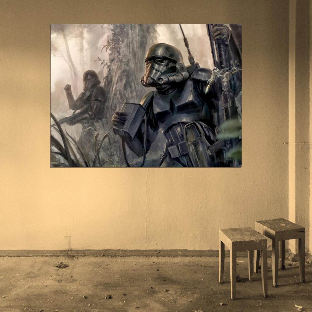 Shadow Stormtroopers Star Wars Movie Awesome Painting Art Wall Art Print Poster