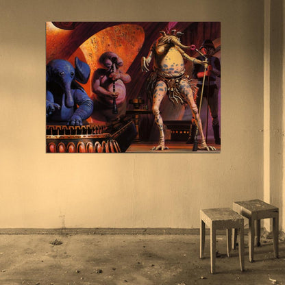 Mos Eisley Cantina Aliens Band Tatooine Star Wars Movie Awesome Painting Art Wall Art Print Poster