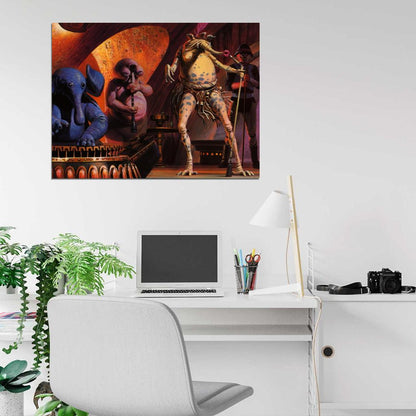 Mos Eisley Cantina Aliens Band Tatooine Star Wars Movie Awesome Painting Art Wall Art Print Poster