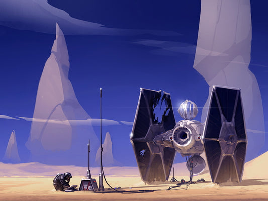 TIE Fighter Pilot Star Wars Movie Awesome Painting Art Wall Art Print Poster