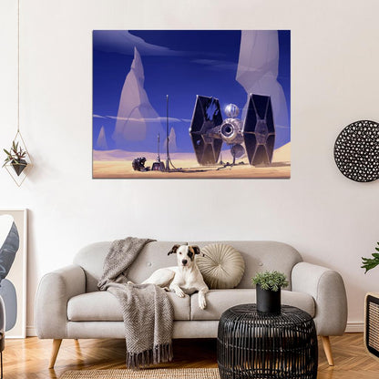 TIE Fighter Pilot Star Wars Movie Awesome Painting Art Wall Art Print Poster