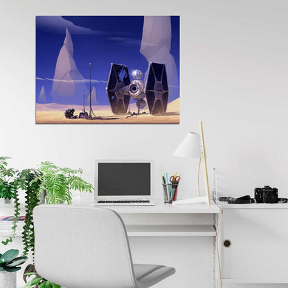 TIE Fighter Pilot Star Wars Movie Awesome Painting Art Wall Art Print Poster