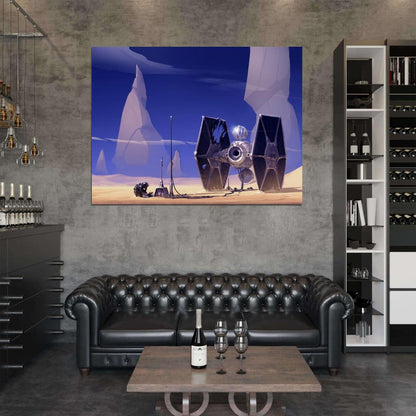TIE Fighter Pilot Star Wars Movie Awesome Painting Art Wall Art Print Poster