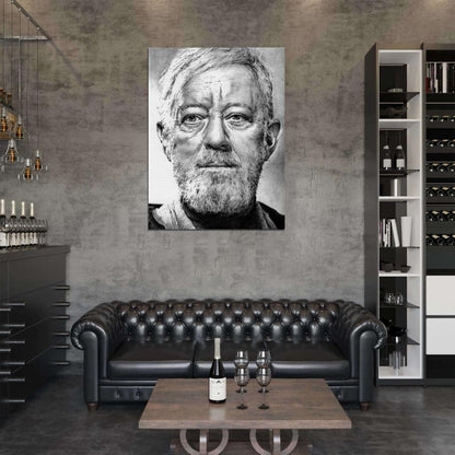 Alec Guinness Ben Kenobi Obi-Wan Portrait Original Trilogy Star Wars Movie Awesome Painting Art Wall Art Print Poster