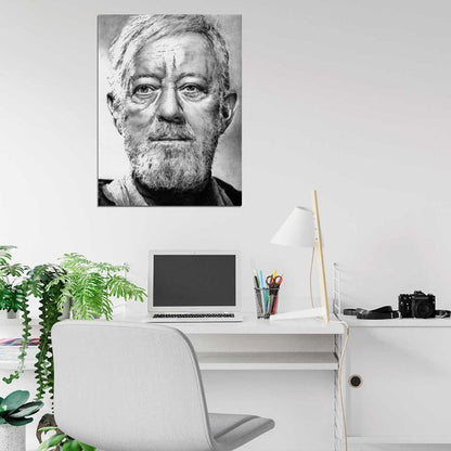 Alec Guinness Ben Kenobi Obi-Wan Portrait Original Trilogy Star Wars Movie Awesome Painting Art Wall Art Print Poster