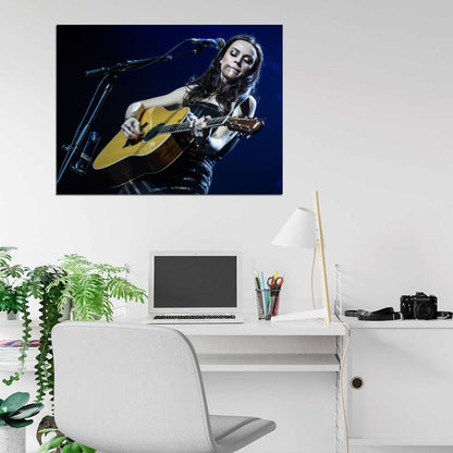 Amy Macdonald Guitar Indie Rock Music Singer Wall Art Print Poster