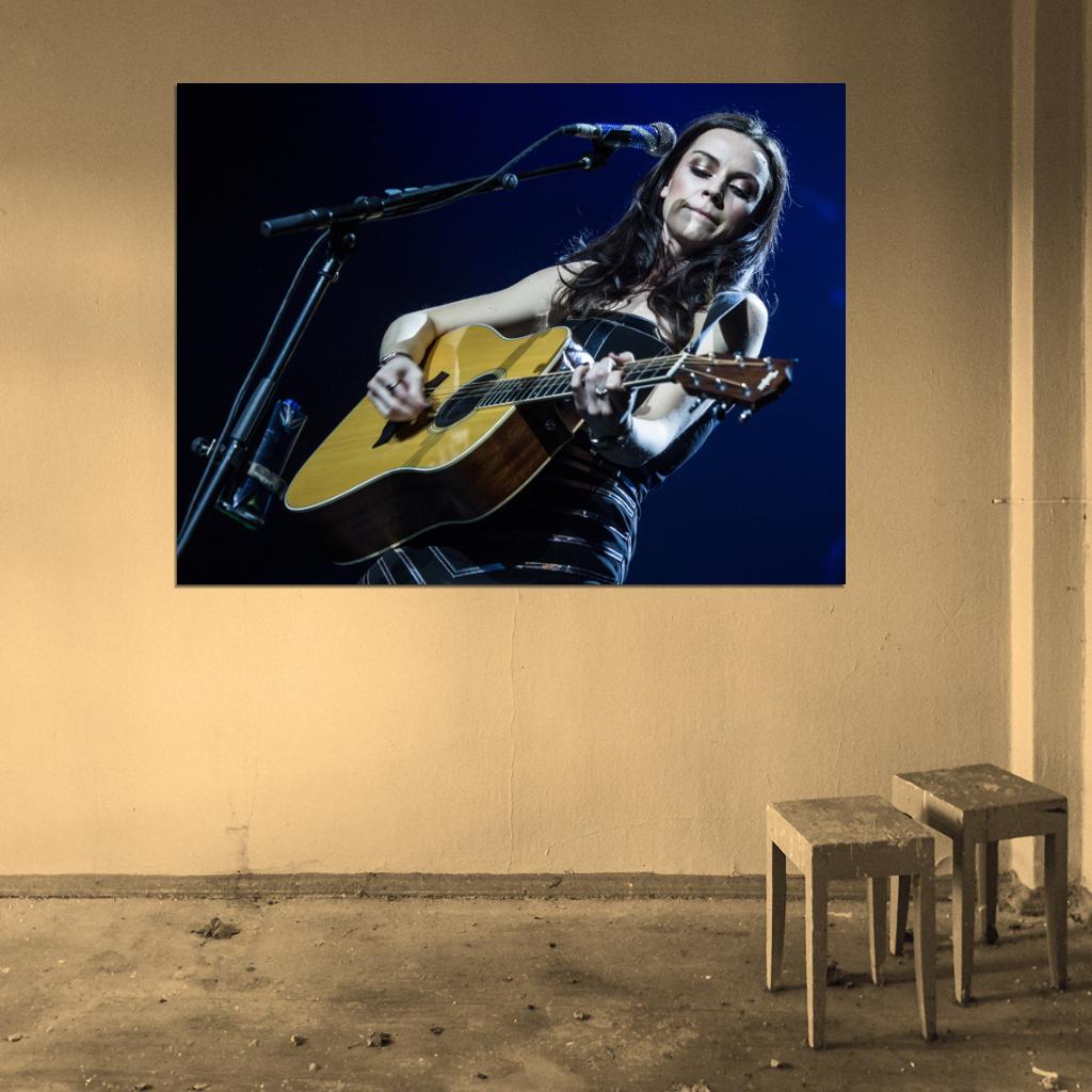 Amy Macdonald Guitar Indie Rock Music Singer Wall Art Print Poster