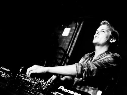 Avicii DJ Electro House Music BW Wall Art Print Poster