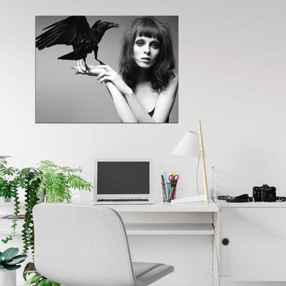 Karen Elson Portrait Music Singer BW Wall Art Print Poster