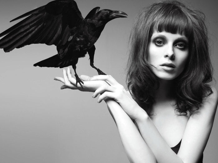 Karen Elson Portrait Music Singer BW Wall Art Print Poster