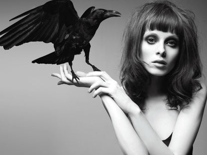 Karen Elson Portrait Music Singer BW Wall Art Print Poster