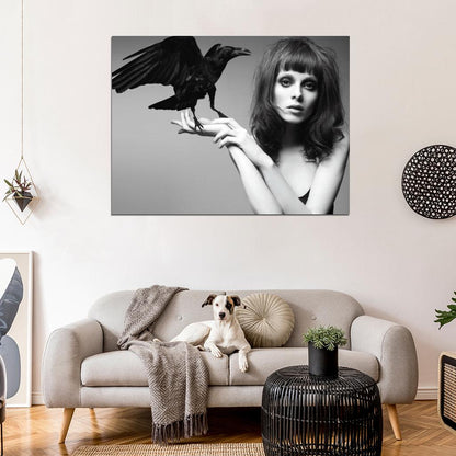 Karen Elson Portrait Music Singer BW Wall Art Print Poster