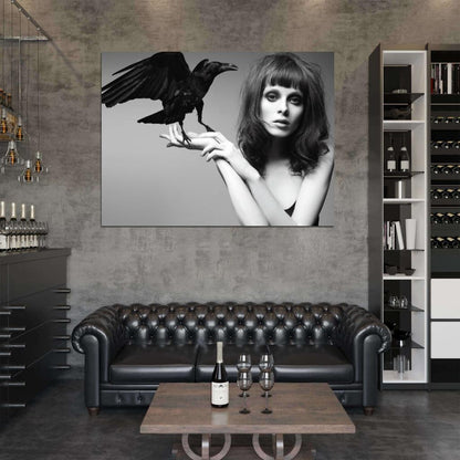 Karen Elson Portrait Music Singer BW Wall Art Print Poster