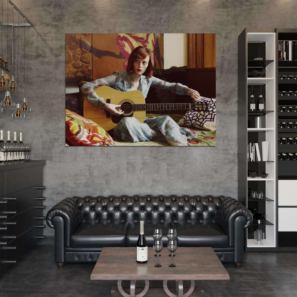Karen Elson Guitar Music Singer Wall Art Print Poster