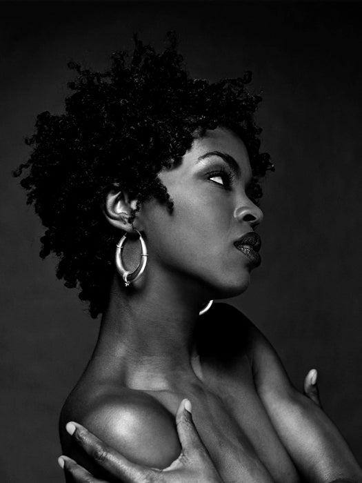Lauryn Hill R&B Hip Hop Music Singer BW Wall Art Print Poster