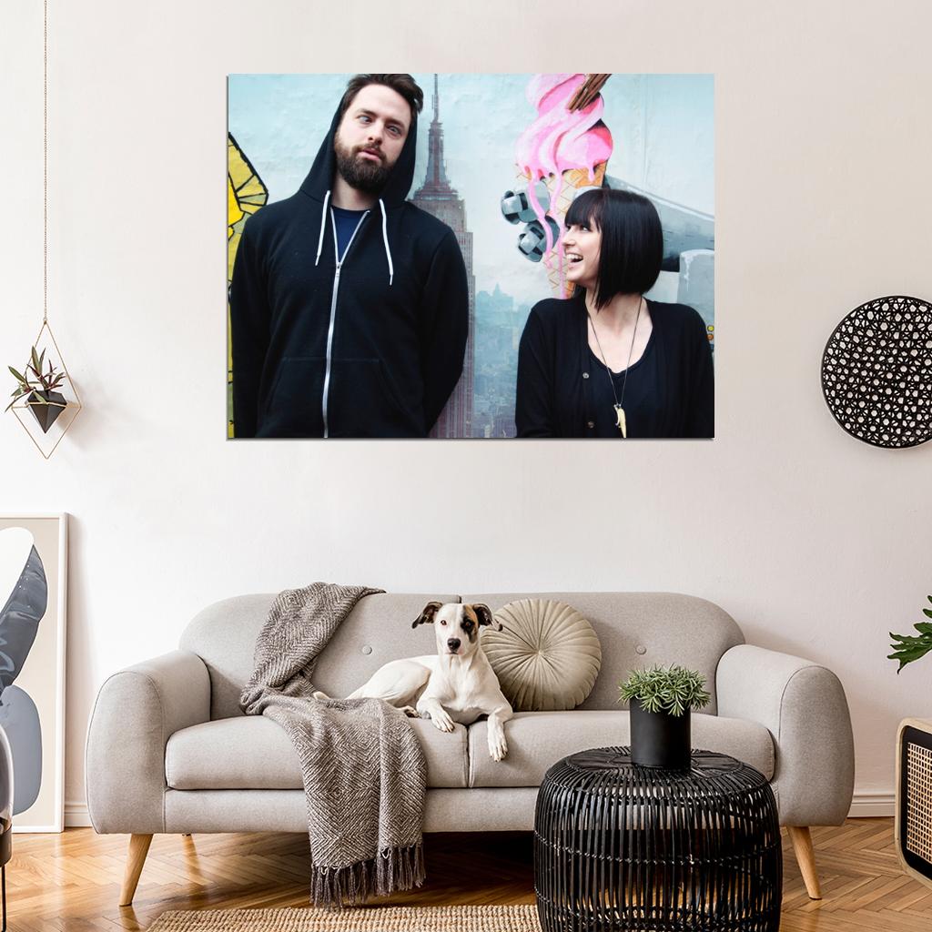Phantogram Electronic Rock Duo Group Music Funny Wall Art Print Poster